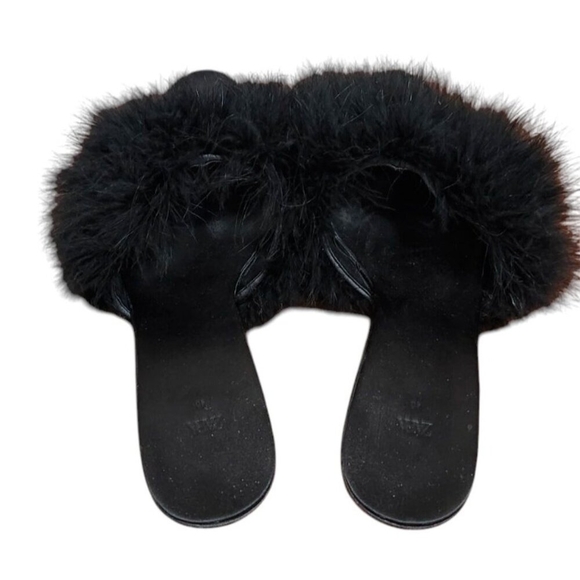ZARA Feather Sandals Size EU 40/US 9.5 - Picture 5 of 13
